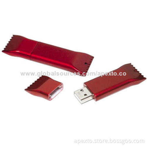 Metal USB Flash Drives, Customized Packaging Types/Logos Accepted, 256MB to 32GB